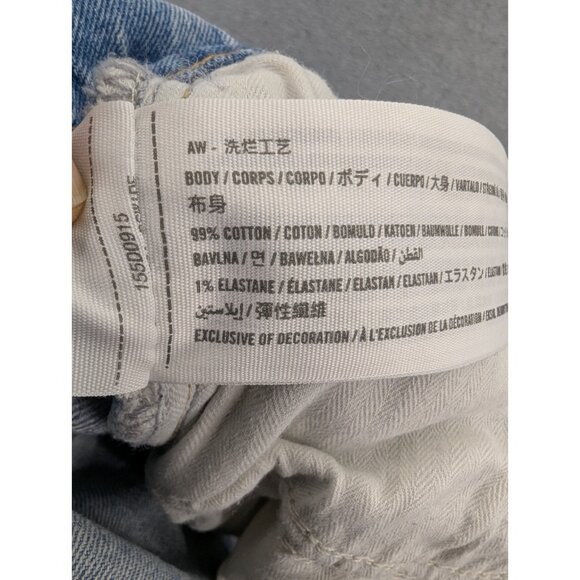 Abercrombie Fitch Jeans Womens SZ 10 High Rise '90s Straight Distressed Whiskers - Picture 16 of 16